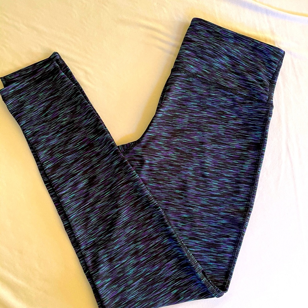 Multicolor Black Blue Purple Legging Small E13